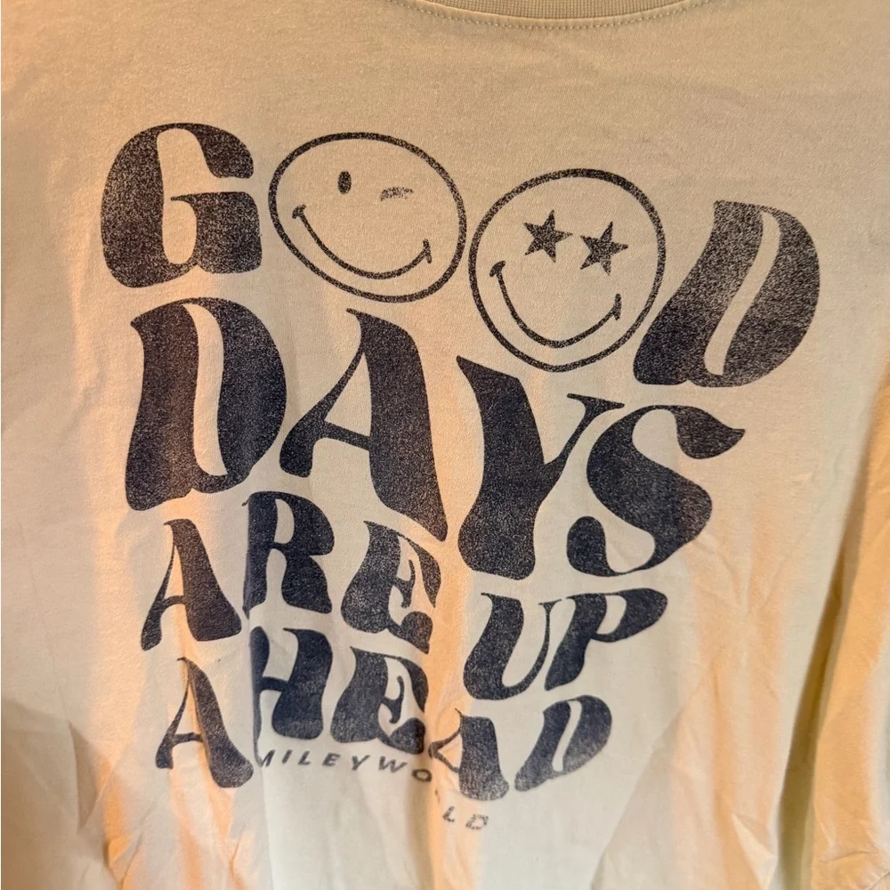 Good Days Are Up Ahead Short Sleeve Tee - Yellow - Picture 3 of 6